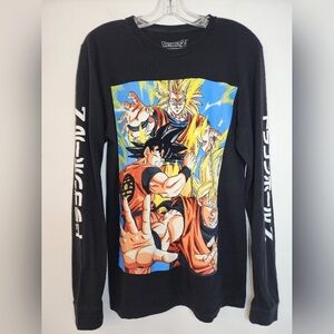 Dragon Ball Z Slim Fit Long Sleeves Crewneck Graphic T-shirt, sz SM